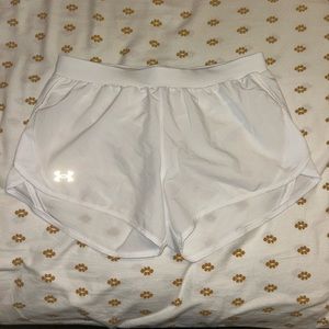 Under Armor white athletic shorts, size medium